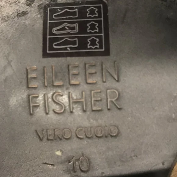 EILEEN FISHER Ankle Booties Tan Leather Side Zipper 3in Heel 10M Women's - Picture 8 of 11